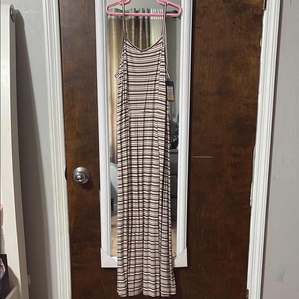Art Class White and Cream Long Sleeve Sundress